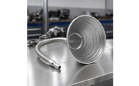Galvanized Steel Funnel with Flexible Hose Wide-Mouth Metal Funnel with Filter Heavy-Duty Difficult-to-Reach for Mechanics, Garage