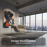 Upholstered Armchair Modernist Inspired Inspired Cylindrical Frame Armchair With Armrests Comfortable for Office Workers