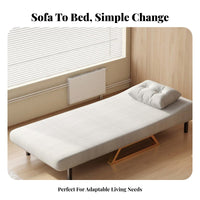 Single Fold-Retractable Lounger Foldable Multi-Position Armchair Bed Space-Saving Easy to Reshape for Office Workers, Balcony