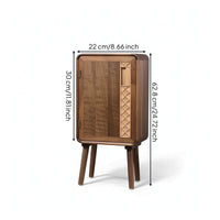 Cabinet Trash Bin with Legs Natural Furniture Compact for Bedroom