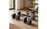 Adjustable Dumbbell Set Non-Roll Weights Non-Slip for Home Gym, Beginners