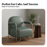 Upholstered Tub Armchair Mechanical Design Cafe Sofa Retro Design High-Density Foam Seat Padding for Bar, Reception Area