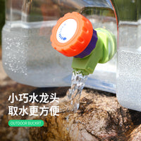 28L Transparent PC Water Storage Bucket with Spigot for Camping and Travel