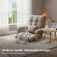 Padded Floor Recliner Adjustable Backrest Upholstered Floor Recliner for Readers