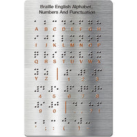 带凸点数字标点符号的盲文字母板，初学者的盲文学习教育盲童教具