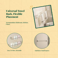 No-drill suction towel bar