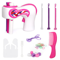 DIY编发器女孩玩具化妆编头发辫子机饰品儿童套装手工梳妆玩具