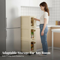 Narrow Four-tier Rolling storage space Saving Household Storage adaptable for Students