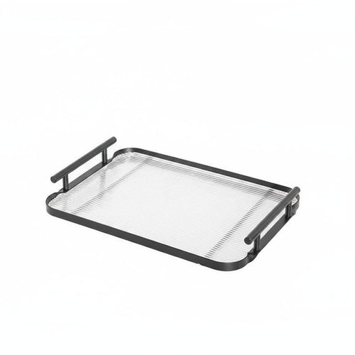 Desktop Tray Ribbed Serving Tray Rounded Corners Home Organization
