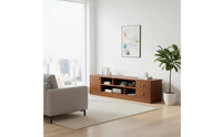 Wooden TV Cabinet with Storage Small Space Friendly for Bedroom