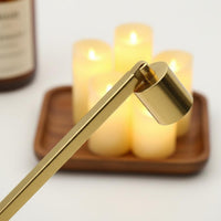 Electroplated Finish Candle Snuffer Minimalist Design Stainless Steel Candle Extinguishing Tool Long-Lasting Construction Wick Extinguishing Tool Reduces Smoke For
