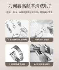 Ultrasonic Cleaner for Glasses, Jewelry, Dentures - EU Plug