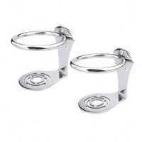 Stainless Steel Cup Holder Polished Mountable Cup Holder Curved Support