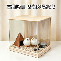 可拆卸方形宠物饲养箱亚克力防尘罩四季通用易清洁亚克力板展示盒