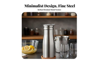 Korean Design Stainless Steel Pitcher with Lid Long-Lasting Stainless Steel Water Jug Rust-Proof Large Capacity Tea Pot Easy to Clean for Restaurant Team, Office Workers, Restaurants, Kitchen, Dining Room, Parties