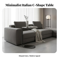 C-Shaped Couch Table Narrow silhouette C-Shaped Snack Table Light Luxury Aesthetic