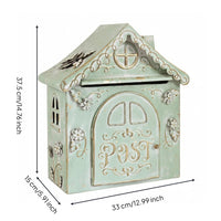 Vintage Iron Mailbox Easy to Install Wall Attached Mailbox Multi Use Outdoor Letter Box for Home