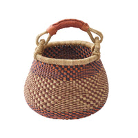 Wicker Storage Basket Practical Basket with Handle Boho for Shelf Styling
