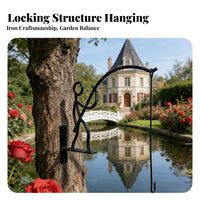 angle Wall Hook Heavy Duty Decorative Bracket Rustic Plant Hanger for Garden Enthusiasts Balcony, Patio, Outdoor