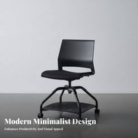 Rolling Chair with Tablet Supportrest Multi-Functional Wheeled Chair with Writing Tablet Space-Saving Design Ergonomic