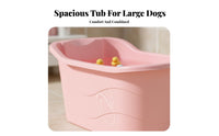Easy Storage Dog Bath Tub Sturdy Large Pet Bathing Basin High-Wall Design Foldable Dog Pool Lightweight for Medium Dogs, Outdoor, Bathroom