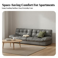 Space-Saving Fluffy Sofa Cushiony Cushioning Fluffy Couch Deep Seat Puffy Lazy Sofa Scratch-Resistant Material for Apartment Dwellers, Young Adults, Pet Owners, Small Areas, Bedroom, Lounge Area