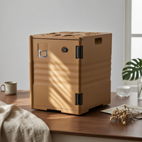 Insulated Food Box Ribbed Interior Insulated Food Carrier Large Capacity Hot Box for Transport