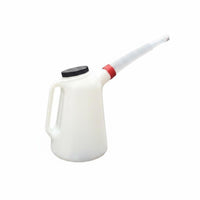 Engine Oil Jug with Scale Marks Long Spout Oil Jug Dust-Resistant Lid Automotive Storage for Workshop