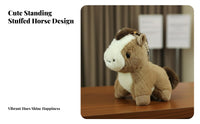 Soft Horse Keychain Adorable Design Cute Horse Soft Ie Standing Foal Doll Symbol Stuffed Foal Accessory Gentle Feel for Adults