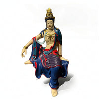Guanyin Figurine Resin Guanyin Statue Ornate Bodhisattva Figurine for Buddhists, Collectors, Altar