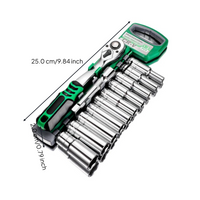 Ratchet Socket Wrench Set, Quick Release Mechanism, Multi-Functional Hand Tool Kit for Auto Repair, Home Maintenance, Motorcycles