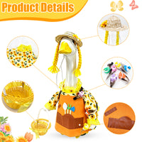 23-Inch Porch Goose Costume with Scarf and Watering Can, Blue Floral