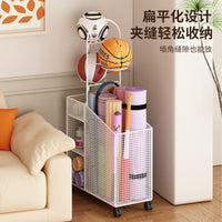 Yoga Mat Storage Rack with Wheels, Iron, Modern Minimalist