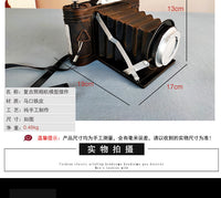 复古老式照相机模型摆件创意桌面装饰道具铁艺工业风影视道具饰品