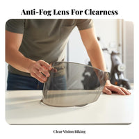 Helmet Visor Anti-Fog Face Visor Crisp Optics for Motorcyclists
