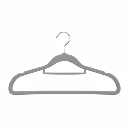 Flocked Hanger Wide Support Frame Wardrobe Organizer Long-Lasting