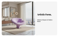 Light Luxury blossomShaped Armchair Wabi-Sabi Aesthetic Upholstered Lounger Artistic Design Lounge Chair Statement Piece for Interior Decorators, Apartment Dwellers, Balcony, Reception Area, study corner, Bedroom