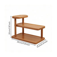 Space-Saving Wooden Desktop Organizer Small Desk Shelf Organizer Sturdy Wooden Desktop Rack Stable for Vanity, Dresser