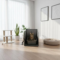 Feline Litter Box Enclosure Portable Feline Litter Enclosure Space-Saving