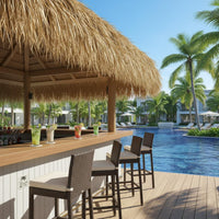 Plastic Thatch Tile Fireproof Synthetic Straw Roofing Long-Lasting for Patio