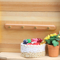1:6娃娃屋dollhouse迷你家具微缩场景摆件微缩家具实木挂架挂钩