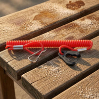 Coiled Outboard Engine Kill Switch Cord Spiral Elastic Engine Kill Switch Lanyard Red Outboard Engine Lanyard