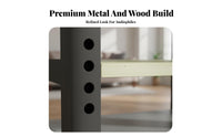 Stable Metal Frame Audio Equipment Rack High Weight Capacity Steel Wood Amplifier Stand Heavy Duty Adjustable Shelf Stereo Rack Space-Saving Design for Home Theater Enthusiasts, Audiophiles, Vinyl Collectors, Living Room