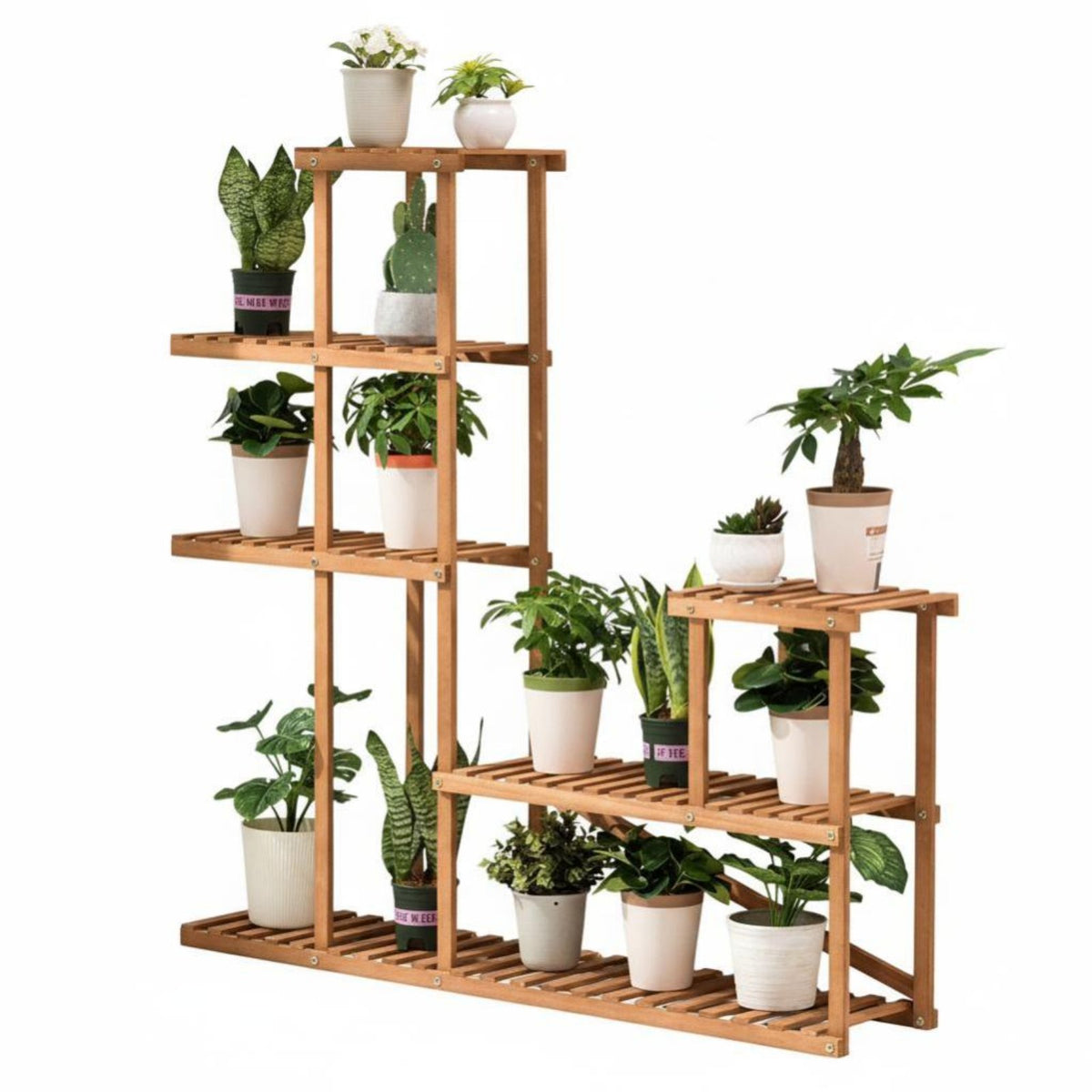 Railing Planter Holder Space-Saving Hanging Planter Rack Large Capacity Sturdy Construction for Apartment Dwellers, Patio, Fence
