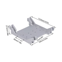 Gearbox Base Plate CNC Machined Gearbox Mount with Brackets Low-Center-of-Weight Distribution RC Crawler Chassis Plate for Drivetrain Swaps