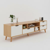 Contemporary Television Cabinet Multi-Functional TV Console with Storage Raised Design Storage Entertainment Center for Small Apartments, Bedroom