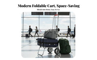 Multi-Purpose Stair Climbing Trolley Adjustable Handle Stair Climbing Shopping Cart Effortless Rolling Foldable Hand Truck Heavy Duty for Shoppers, Travelers, Apartment Dwellers, Stairs, Travel, Office, Camping
