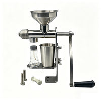 Manual Oil Press Machine for Home Kitchen, Stainless Steel, for Peanuts, Rapeseed, Soybeans