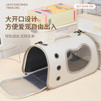 宠物包包狗狗猫咪小型犬透气大容量侧开单肩猫包小狗外出便携包