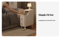 Slim Gap Cabinet Space-Saving Design Nightstand Safe Rounded Edges for Dorm Room